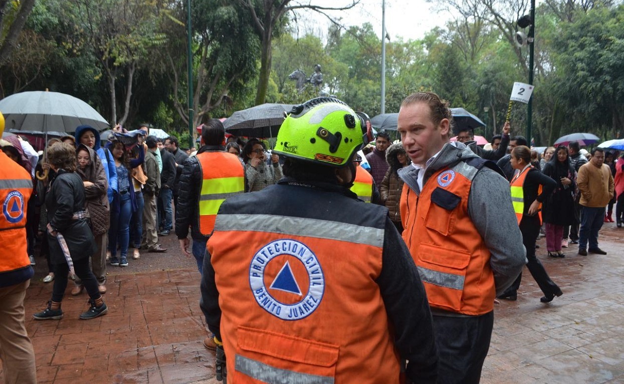 Macrosimulacro en la Alcaldía Benito Juárez