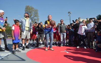 Inaugura alcalde Santiago Taboada dos canchas públicas de básquetbol únicas en Latinoamérica