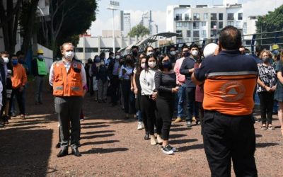 Realiza Alcaldía Benito Juárez evacuación segura y ordenada en macrosimulacro