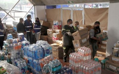 Entrega Alcaldía Benito Juárez 9.2 toneladas de apoyo para damnificados por el huracán Grace