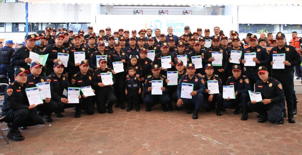 Alcaldía Benito Juárez reconoce a 152 elementos por su destacada labor en materia de seguridad