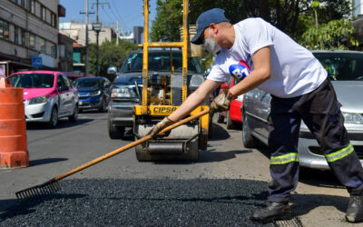 La alcaldía Benito Juárez ha intervenido más de 5 mil 600 metros cuadrados de calles en la demarcación por obras de bacheo