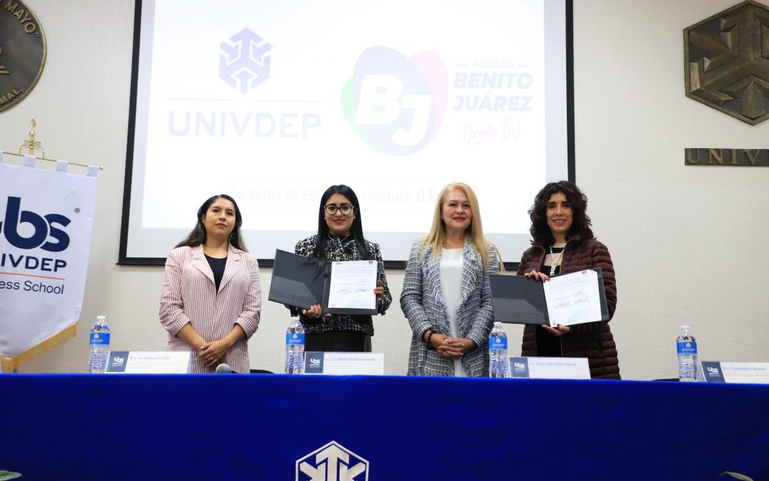 Alcaldía Benito Juárez y UNIVDEP firman convenio de colaboración con compromiso social