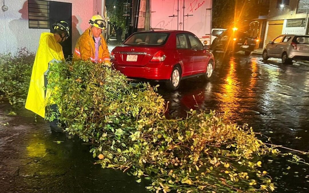 Atiene alcaldía Benito Juárez decenas de emergencias por intensas lluvias