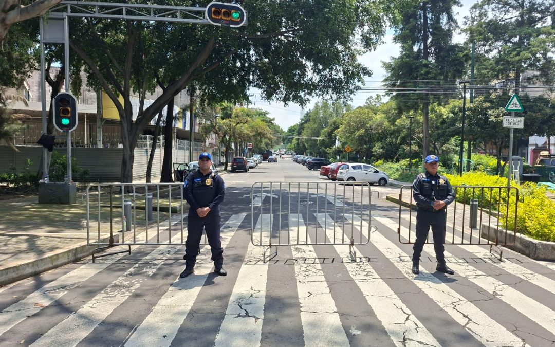 Elementos de Blindar BJ360° y SSC implementan operativo de seguridad por partido América vs Guadalajara en Estadio Ciudad de los Deportes