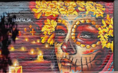 Alcalde Luis Mendoza  promueve el arte urbano en el Panteón Xoco con motivo de los festejos de Día de Muertos 2025