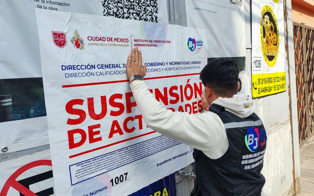 Alcaldía Benito Juárez suspende obra en colonia Albert por no cumplir con normas de Protección Civil