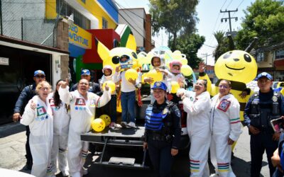 Con desfile de Blindar BJ360°, Luis Mendoza celebra a niñas y niños de Benito Juárez