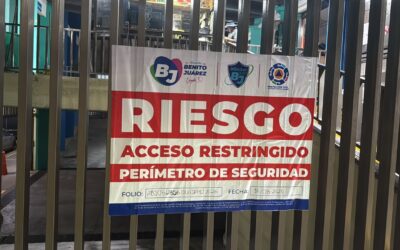 Alcaldía Benito Juárez coloca sellos de Protección Civil en Colegio Simón Bolívar por obras no manifestadas