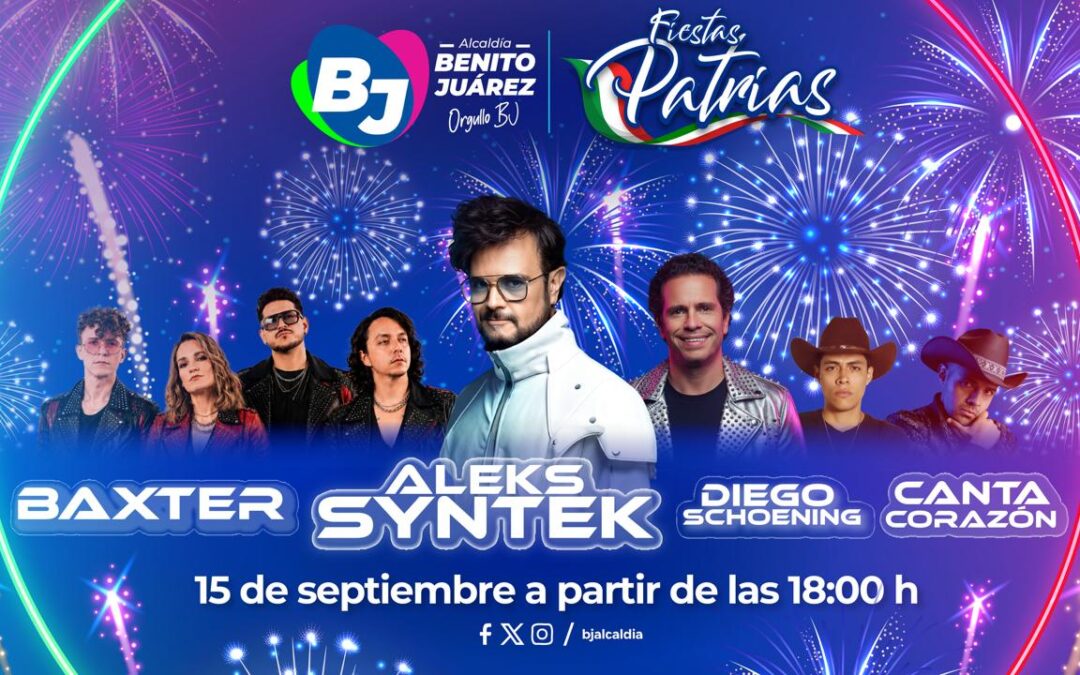Alcalde Luis Mendoza invita a la población a festejar el Grito de Independencia en Benito Juárez