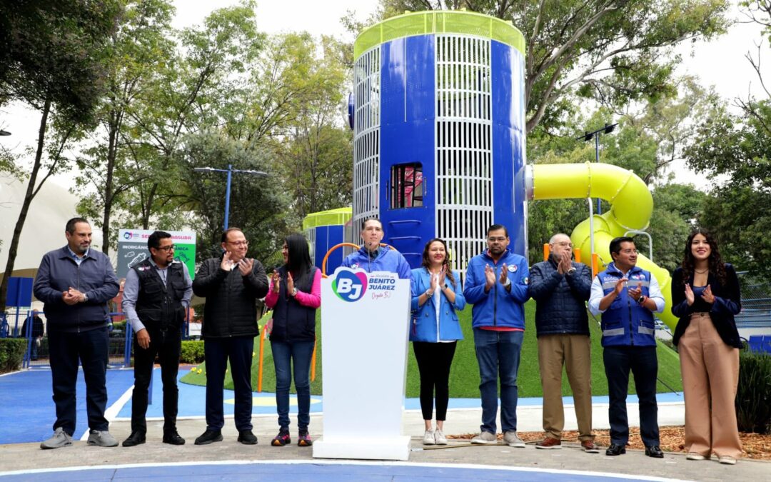 Alcalde Luis Mendoza reinaugura Jardín Santiago Xicoténcatl; mejora áreas deportivas, infantiles y de convivencia